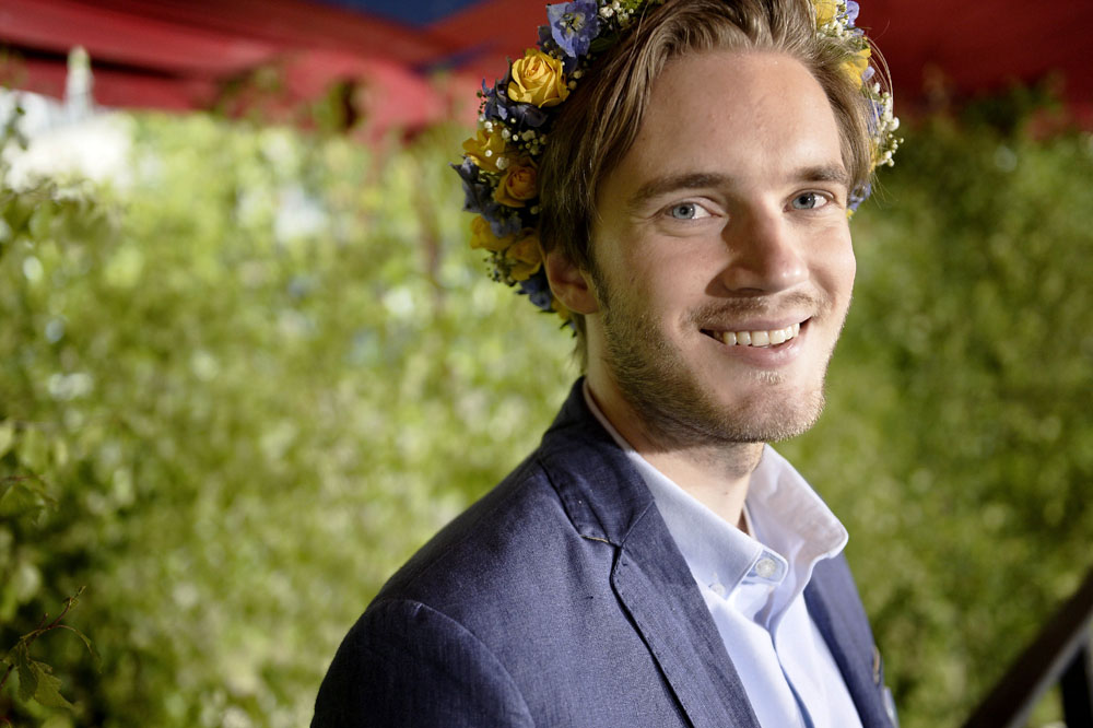 Felix Kjellberg better known by his online alias PewDiePie is a Swedish video game commentator on YouTube
Portrait of video game commentator Felix Kjellberg, Stockholm, Sweden - 03 Jun 2014