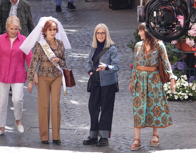 Jane Fonda films ‘Book Club 2’ in Rome