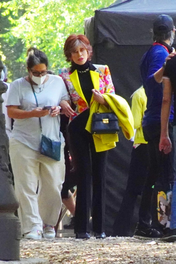 Jane Fonda debuting red hair