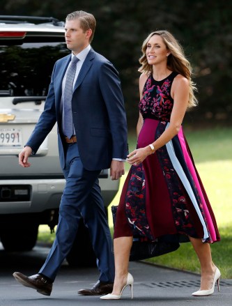 Eric Trump, Lara Trump Eric Trump, and his wife Lara Trump, walk to Marine One on the South Lawn of the White House, in Washington. President Donald Trump is en route to Huntington, W.Va
Trump, Washington, USA - 03 Aug 2017