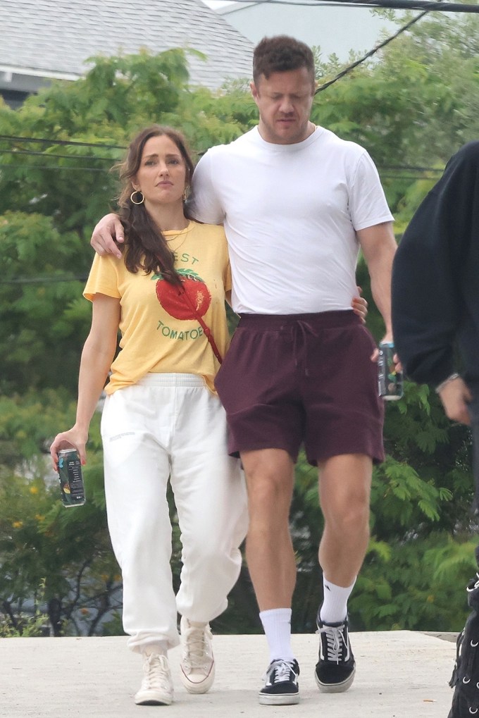 *EXCLUSIVE* Minka Kelly and Dan Reynolds take a walk together after shopping at Erewhon