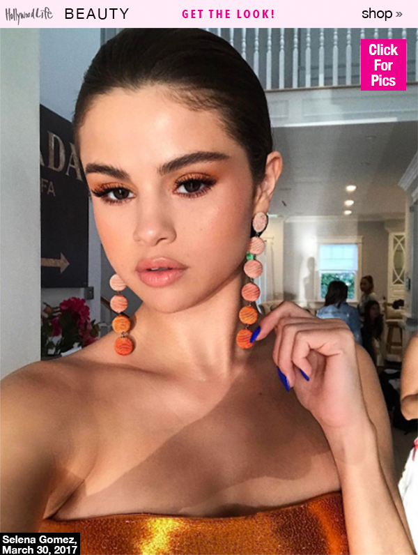Selena Gomez Orange Eyeshadow