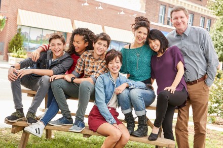 ANDI MACK - Disney Channel's "Andi Mack" stars Asher Angel as Jonah Beck, Sofia Wylie as Buffy Driscoll, Joshua Rush as Cyrus Goodman, Peyton Elizabeth Lee as Andi Mack, Lilan Bowden as Bex Mack, Lauren Tom as Celia Mack, and Stoney Westmoreland as Ham Mack. (Disney Channel/Craig Sjodin)