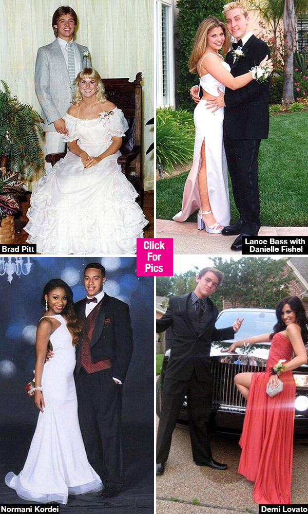 Brad Pitt Normani Cordei Lance Bass Danielle Fishel and Demi Lovato Prom