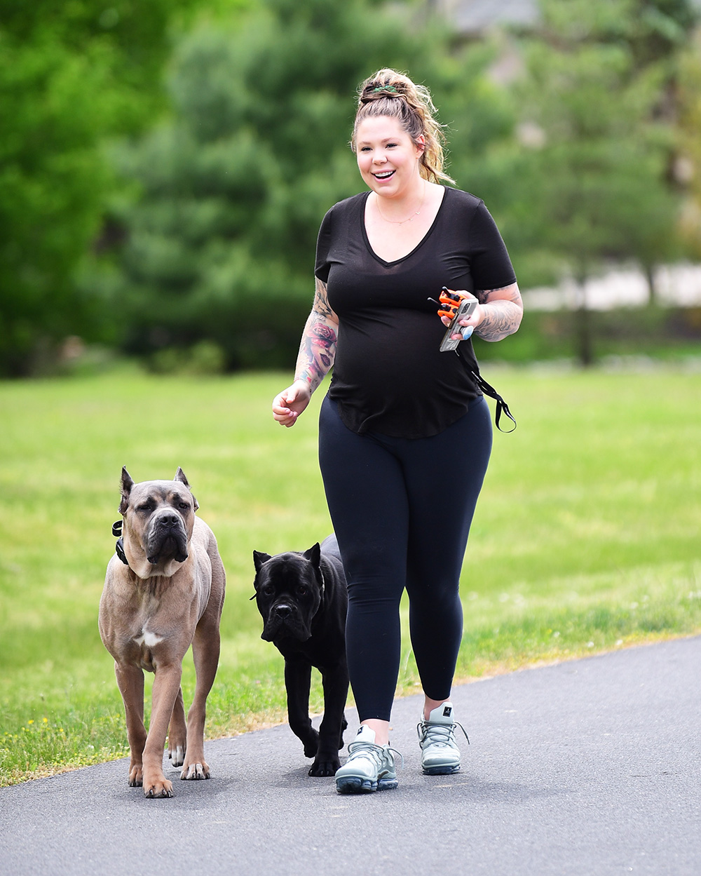 EXCLUSIVE: Teen Mom Kailyn Lowry Shows Off her Growing Baby Bump While Walking her Massive Dogs