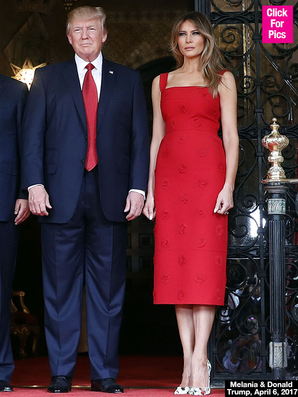 melania trump red dress