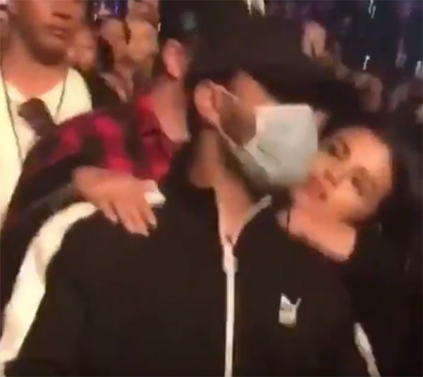 Selena Hugging The Weeknd