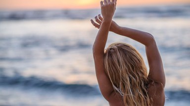 Blonde Girl On The Beach