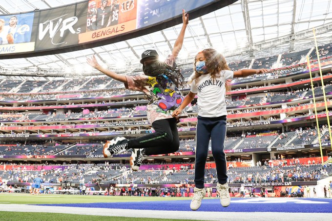 Blue Ivy & Rumi on the field