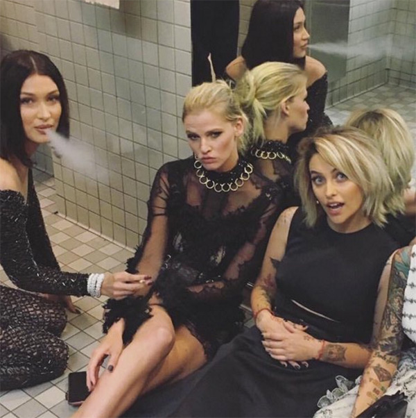 Bella Hadid Smoking At The Met Gala