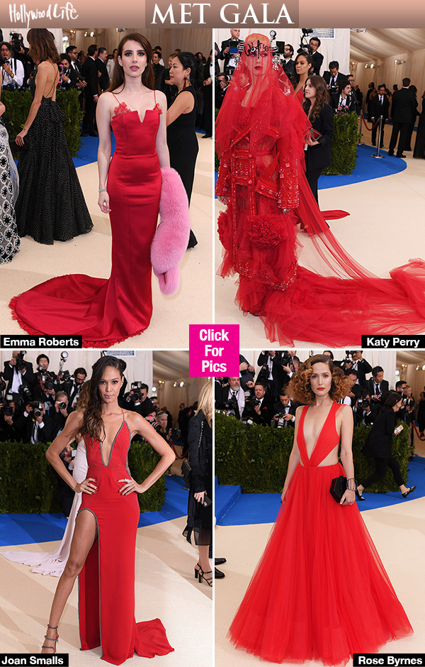 Red Dresses Met Gala
