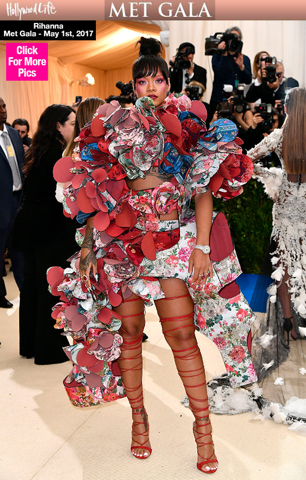 rihanna flower dress met gala
