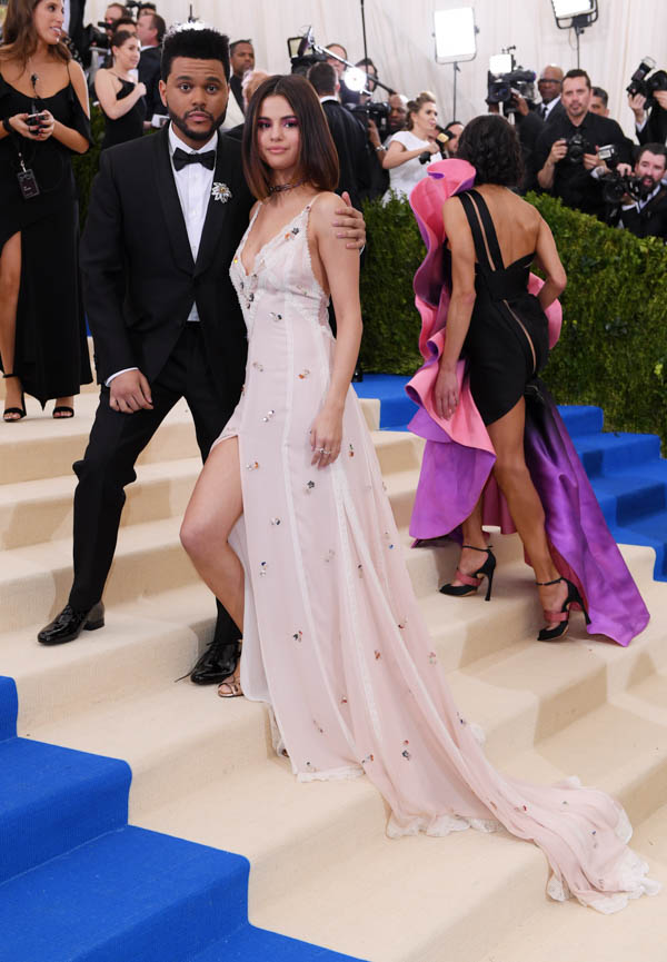 Selena Gomez and The WeekndThe Costume Institute Benefit celebrating the opening of Rei Kawakubo/Comme des Garcons: Art of the In-Between, Arrivals, The Metropolitan Museum of Art, New York, USA - 01 May 2017