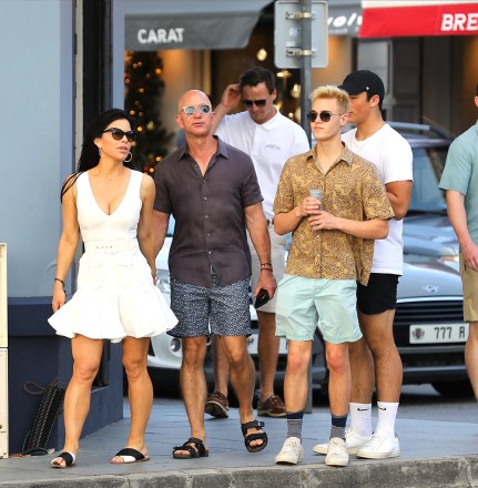 Jeff Bezos and Lauren Sanchez (with sons) strolling in the French Caribbean island Saint Barthelemy, on 23th December 2019.

Pictured: Lauren Sanchez,Jeff Bezos
Ref: SPL5137165 231219 NON-EXCLUSIVE
Picture by: AbacaPress / SplashNews.com

Splash News and Pictures
USA: +1 310-525-5808
London: +44 (0)20 8126 1009
Berlin: +49 175 3764 166
photodesk@splashnews.com

United Arab Emirates Rights, Australia Rights, Bahrain Rights, Canada Rights, Finland Rights, Greece Rights, India Rights, Israel Rights, South Korea Rights, New Zealand Rights, Qatar Rights, Saudi Arabia Rights, Singapore Rights, Thailand Rights, Taiwan Rights, United Kingdom Rights, United States of America Rights