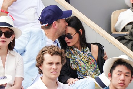 Demi Moore and boyfriend Daniel Humm are seen at Roland Garros on June 05, 2022 in Paris, France. 05 Jun 2022 Pictured: Demi Moore and Daniel Humm. Photo credit: KCS Presse / MEGA TheMegaAgency.com +1 888 505 6342 (Mega Agency TagID: MEGA865402_001.jpg) [Photo via Mega Agency]