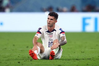 Christian Pulisic of USA reacts during the 2022 FIFA World Cup Group B match at the Ahmad Bin Ali Stadium in Doha, Qatar on November 21, 2022.
2022 Fifa World Cup, Doha, Qatar - 21 Nov 2022