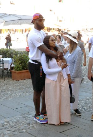 LeBron James spotted strolling e doing some luxury shopping in Portofino with wife Savannah. 09 Sep 2019 Pictured: LeBron James, Savannah James. Photo credit: Oliver Palombi / MEGA TheMegaAgency.com +1 888 505 6342 (Mega Agency TagID: MEGA499465_018.jpg) [Photo via Mega Agency]