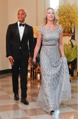 Laurene Powell Jobs, Adrian Fenty
Singapore Prime Minister Lee Hsien Loong visit to Washington, USA - 02 Aug 2016
Laurene Powell Jobs, right, founder, Emerson Collective, and former Mayor of Washington DC, Adrian Fenty, left, arrive for a State Dinner for Singapore Lee Hsien Loong,  at the White House in Washington