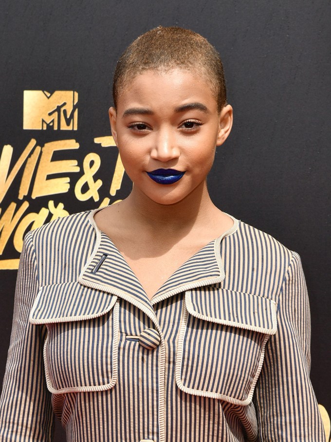 Amandla Stenberg at the 2017 MTV Movie & TV Awards