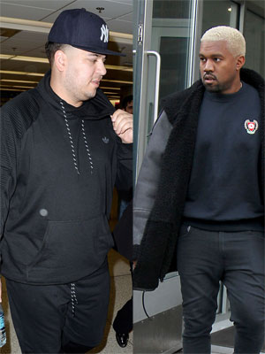 Kanye Wesr and Rob Kardashian