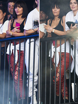 Kylie Jenner Lace Up Leather Pants