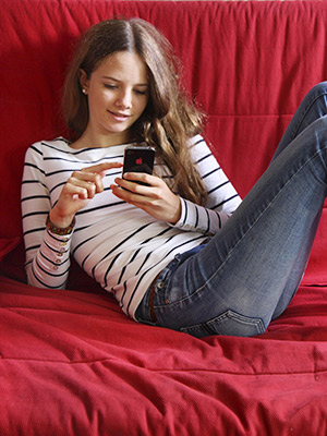 Teen On Phone