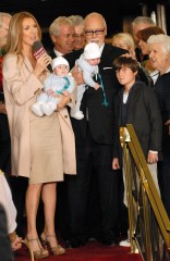 Celine Dion and husband Rene Angelil with twins Nelson and Eddy and son Rene-Charles and mother Therese, far right
Celine Dion 'Welcome Home' celebrating her new 3 year residency at Caesars Palace, Las Vegas, America - 16 Feb 2011