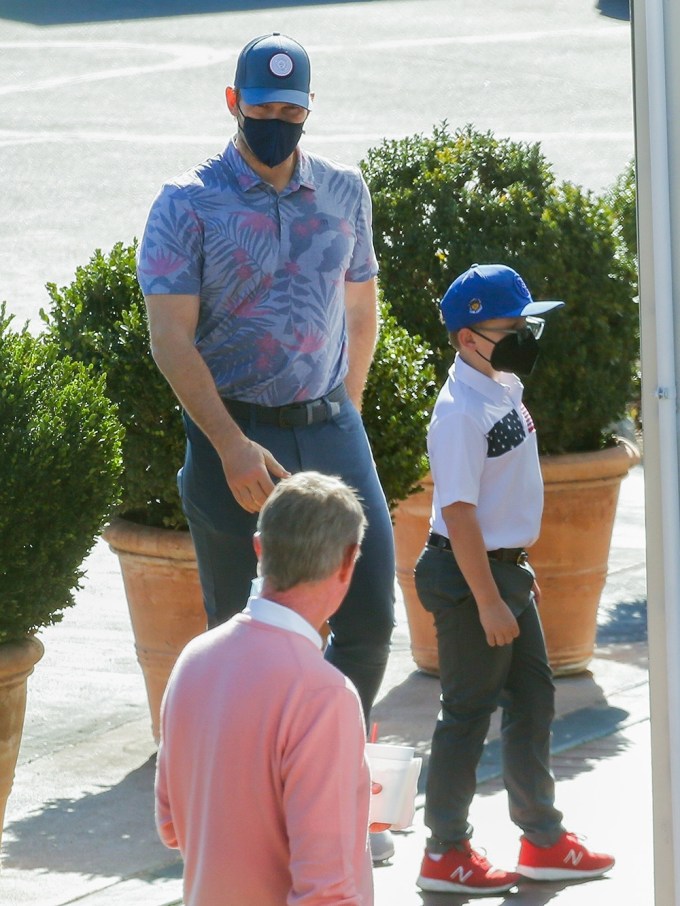 Chris Pratt & Jack Pratt At A Santa Monica Golf Club