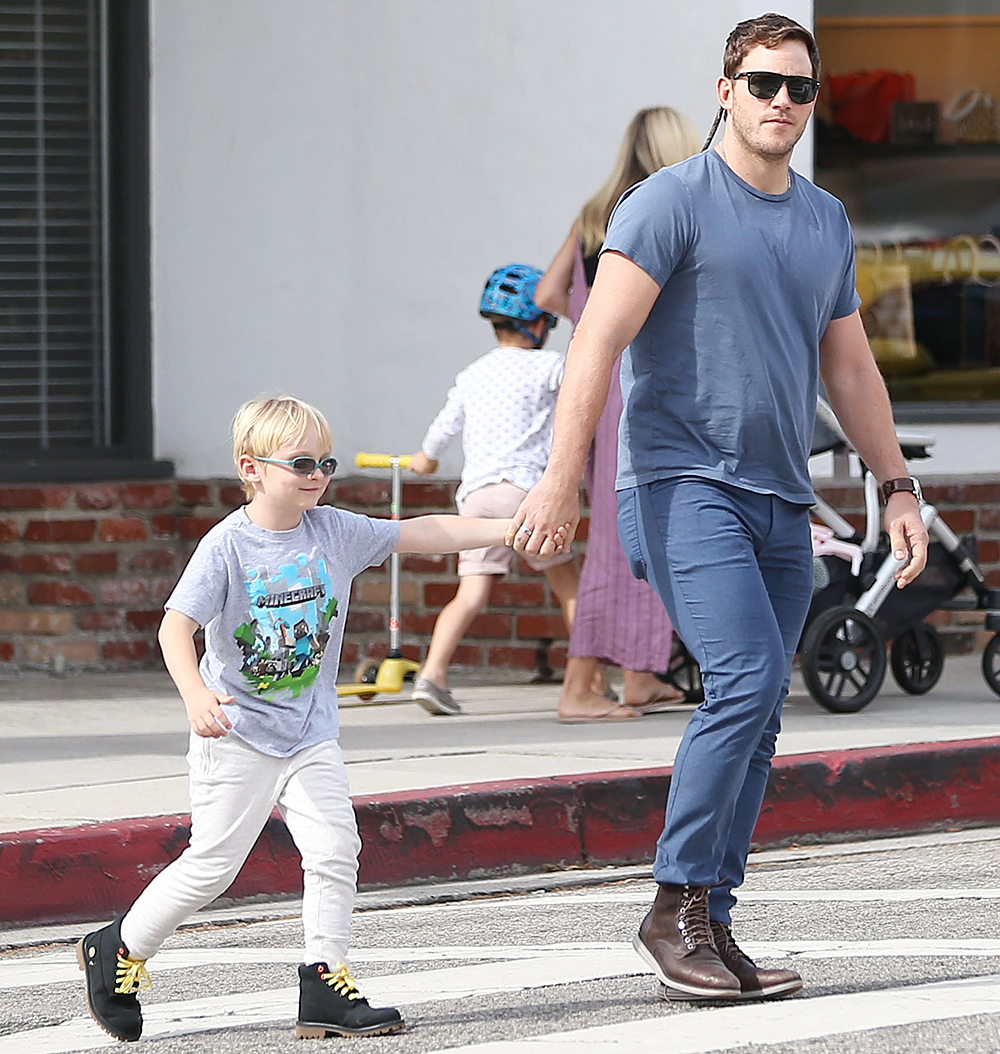 Chris Pratt and Jack Pratt
Katherine Schwarzenegger, Chris Pratt and Jack Pratt out and about, Los Angeles, USA - 22 Sep 2019