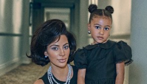 Kim Kardashian and daughter North West in Interview magazine