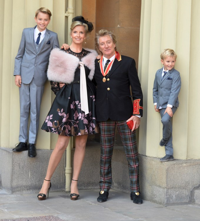 Sir Rod Stewart at his Investitures at Buckingham Palace