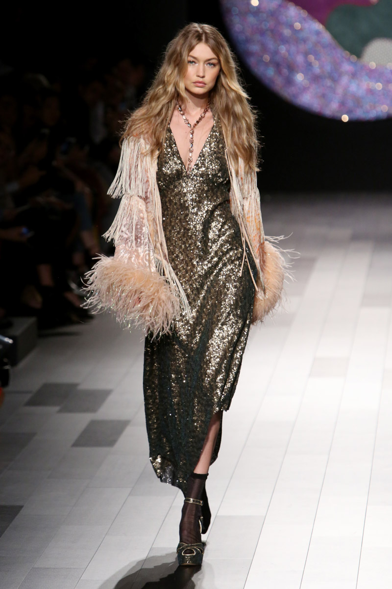 Gigi Hadid on the catwalkAnna Sui show, Runway, Spring Summer 2018, New York Fashion Week, USA - 11 Sep 2017