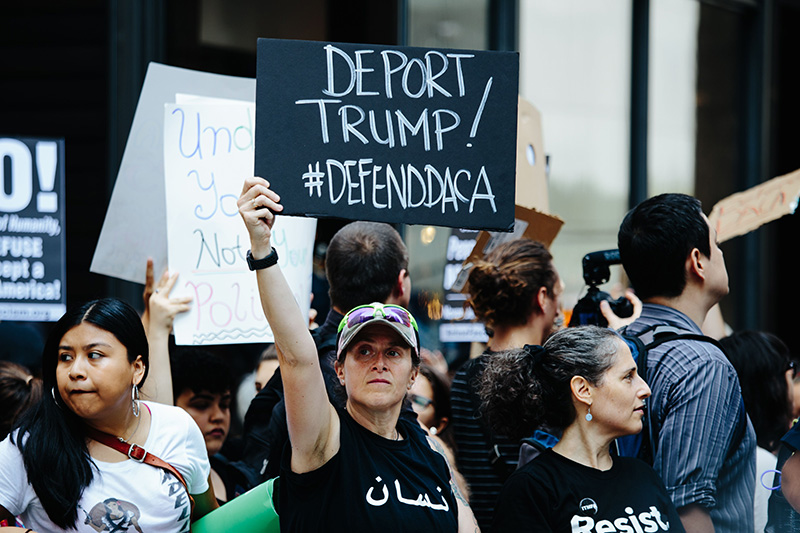 DACA protest in New York, USA - 05 Sep 2017