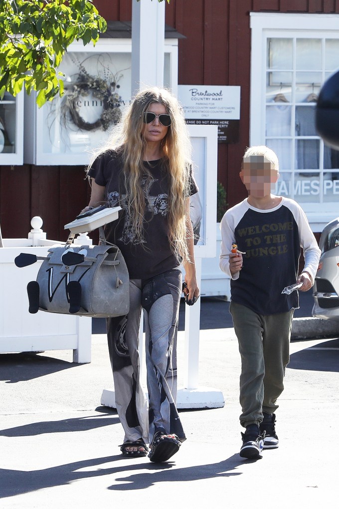 Fergie & Son Don Matching Guns N’ Roses Tees