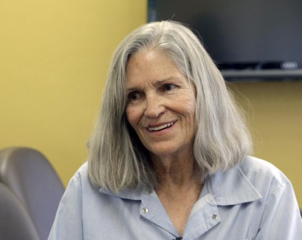 Leslie Van Houten Former Charles Manson follower Leslie Van Houten confers with her attorney Rich Pfeiffer, not shown, during a break from her hearing before the California Board of Parole Hearings at the California Institution for Women in Chino, Calif. California Gov. Jerry Brown is denying parole for Van Houten, the youngest follower of murderous cult leader Charles Manson. The Democratic governor said, Van Houten's "inability to explain her willing participation in such horrific violence" leads him to believe she remains an unreasonable risk to societyManson Follower Parole, Chino, USA