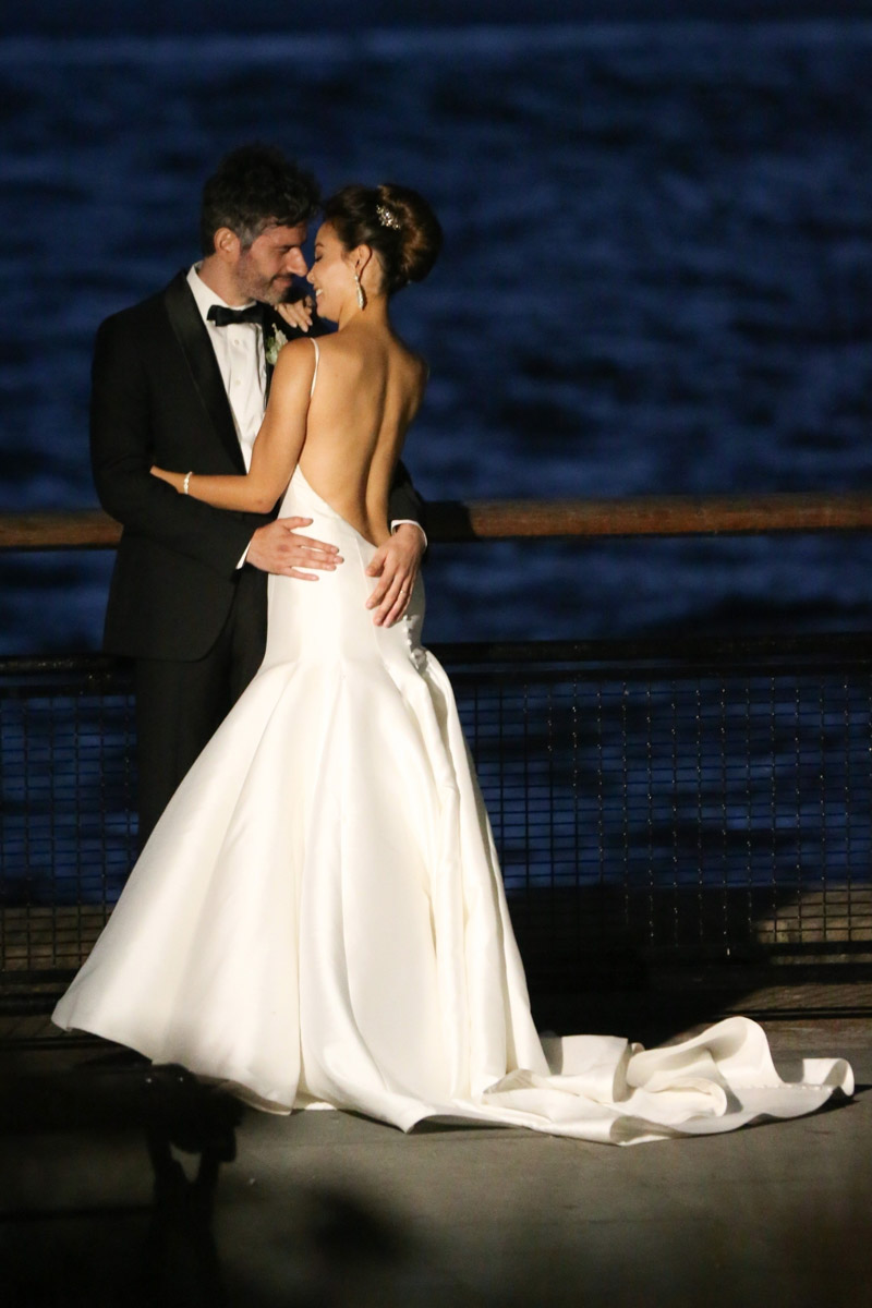 New York, NY - Sharleen Joynt marries Andy Levine wedding at the Battery Gardens. The "Bachelor" alums look happy as they get married in front of a large cheering crowd.Pictured: Sharleen Joynt, Andy LevineBACKGRID USA 8 SEPTEMBER 2017 USA: +1 310 798 9111 / usasales@backgrid.comUK: +44 208 344 2007 / uksales@backgrid.com*UK Clients - Pictures Containing ChildrenPlease Pixelate Face Prior To Publication*