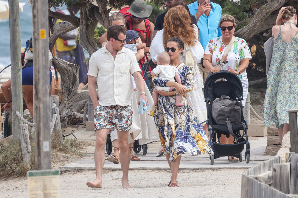 Alicia Vikander and Michael Fassbender go for a walk in Ibiza with their baby boy.

Alicia was dressed in a leaf print dress, and Michael chose to wear a pair of paisley print shorts as they stepped out for a relaxed stroll in Ibiza.

Pictured: Alicia Vikander y Michael Fassbender with son
Ref: SPL5248199 240821 NON-EXCLUSIVE
Picture by: GTres / SplashNews.com

Splash News and Pictures
USA: +1 310-525-5808
London: +44 (0)20 8126 1009
Berlin: +49 175 3764 166
photodesk@splashnews.com

United Arab Emirates Rights, Australia Rights, Canada Rights, Denmark Rights, Egypt Rights, Ireland Rights, Finland Rights, Norway Rights, New Zealand Rights, Qatar Rights, Saudi Arabia Rights, South Africa Rights, Singapore Rights, Sweden Rights, Thailand Rights, Turkey Rights, Taiwan Rights, United Kingdom Rights, United States of America Rights