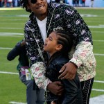 Entertainer Jay-Z embraces his daughter Blue Ivy Carter as they arrive for the NFL Super Bowl 54 football game between the San Francisco 49ers and the Kansas City Chiefs, in Miami
49ers Chiefs Super Bowl Football, Miami Gardens, USA - 02 Feb 2020