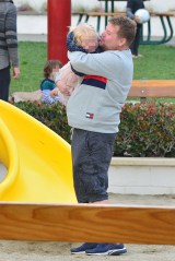 James Corden having fun at the playground with the Kids in Malibu, California along with his wife. 15 Jan 2017 Pictured: James Corden. Photo credit: Mega / MEGA TheMegaAgency.com +1 888 505 6342 (Mega Agency TagID: MEGA11351_001.jpg) [Photo via Mega Agency]