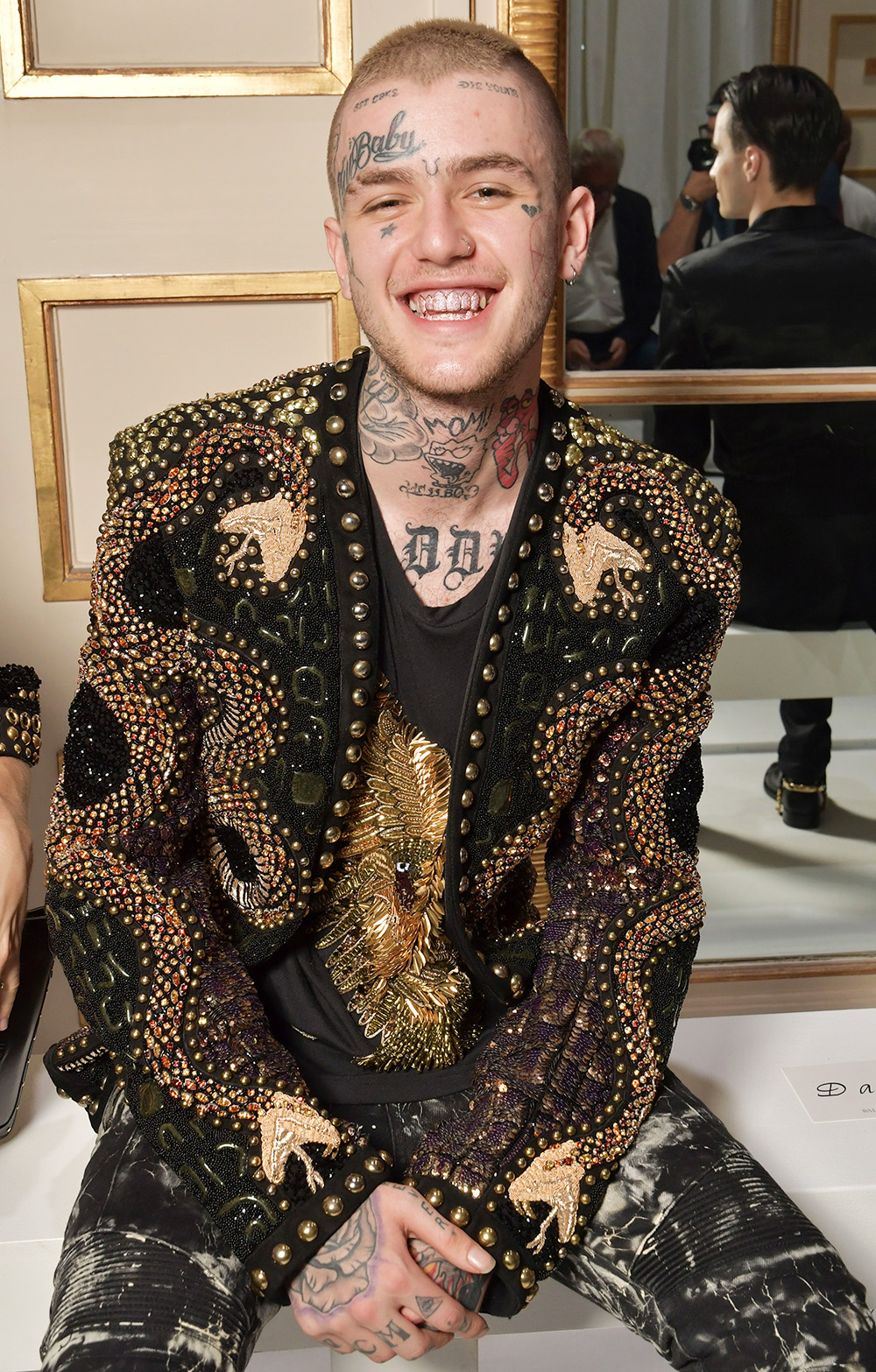 Lil Peep in the front row
Balmain show, Front Row, Spring Summer 2018, Paris Fashion Week Men's, France - 24 Jun 2017