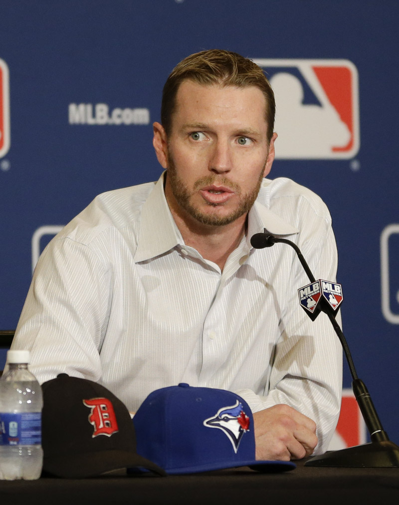 Roy Halladay Two-time Cy Young Award winner Roy Halladay answers questions after announcing his retirement after 16 seasons in the major leagues with Toronto and Philadelphia at the MLB winter meetings in Lake Buena Vista, Fla
Halladay Retires Baseball, Lake Buena Vista, USA