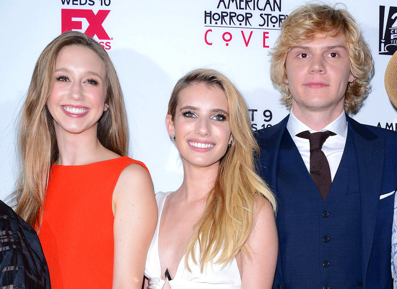 Taissa Farmiga, Emma Roberts, Evan Peters and Denis O'Hare'American Horror Story Coven' TV series premiere, Los Angeles, America - 05 Oct 2013