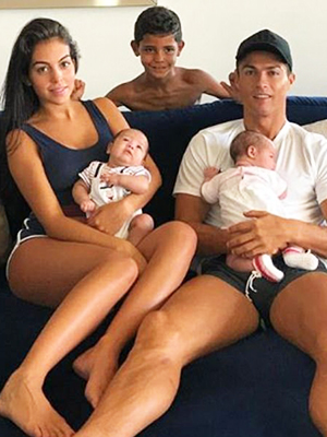 Cristiano Ronaldo and his family