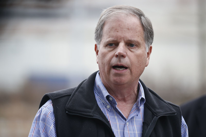 Democratic senatorial candidate Doug Jones speaks at a news conference, in Dolomite, Ala
US Senate Doug Jones, Dolomite, USA - 04 Dec 2017