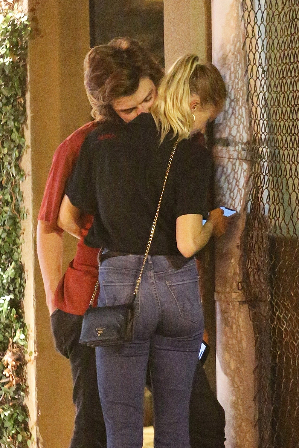 *EXCLUSIVE* Stranger Things star Joe Keery and Maika Monroe share the PDA outside Rockwell Table