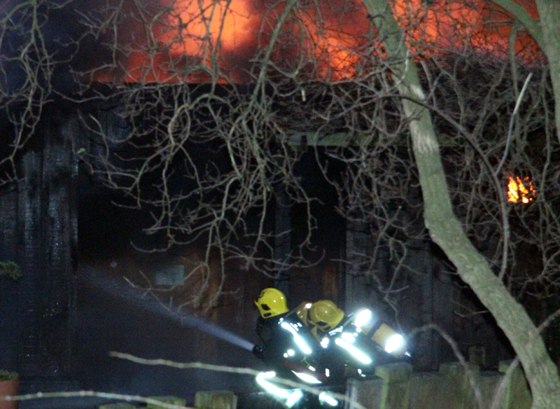Flames light up the night sky over Regents Park in central London as firefighters tackle a large blaze involving a cafe and a "Animal Adventure Section" at London Zoo
Fire at ZSL London Zoo, UK - 23 Dec 2017
Duty staff that live on site at the zoo were on the scene immediately, and started moving animals to safety.

The London Fire Brigade were on the scene within minutes and the fire was brought under control by 9:16am.

A number of zoo staff have been treated at the scene for smoke inhalation and shock.

Our staff are now in the process of assessing the situation in difficult conditions. At present one aardvark is currently unaccounted for.

"We are immensely grateful to the fire brigade, who reacted quickly to the situation to bring the fire under control."