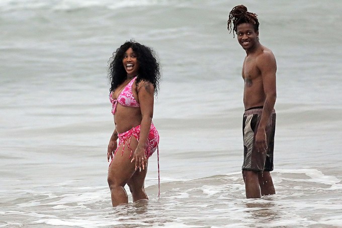 SZA & her producer in Hawaii