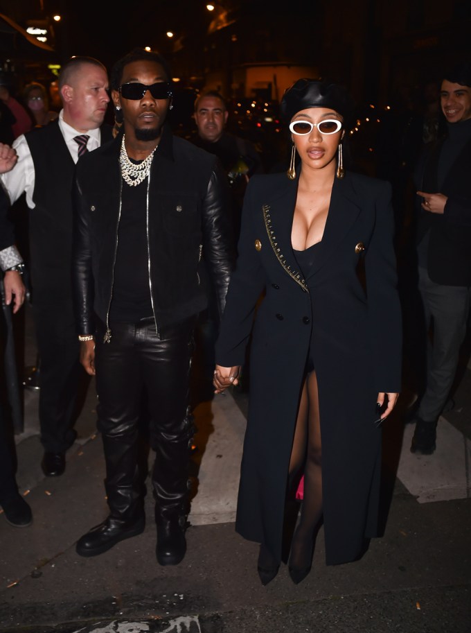 Cardi B & Offset In Paris For Fashion Week