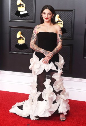 Julia Michaels arrives at the 63rd annual Grammy Awards at the Los Angeles Convention Center on
63rd Annual Grammy Awards - Arrivals, Los Angeles, United States - 14 Mar 2021
Wearing Georges Chakra