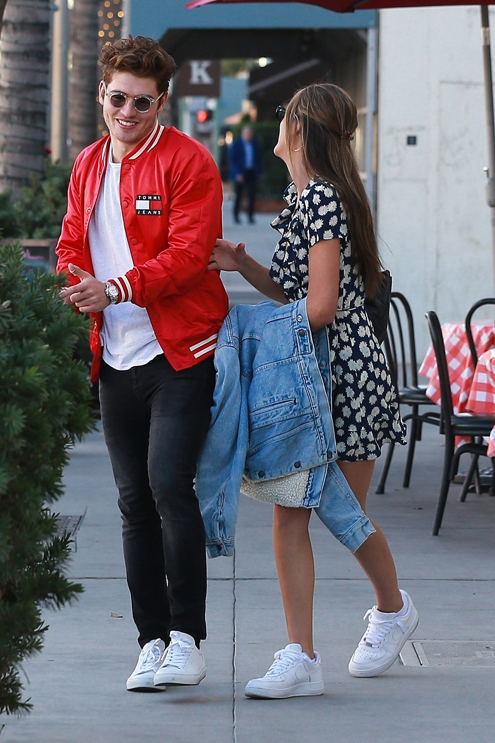 Gregg Sulkin and Sistine Stallone hang out in Beverly Hills